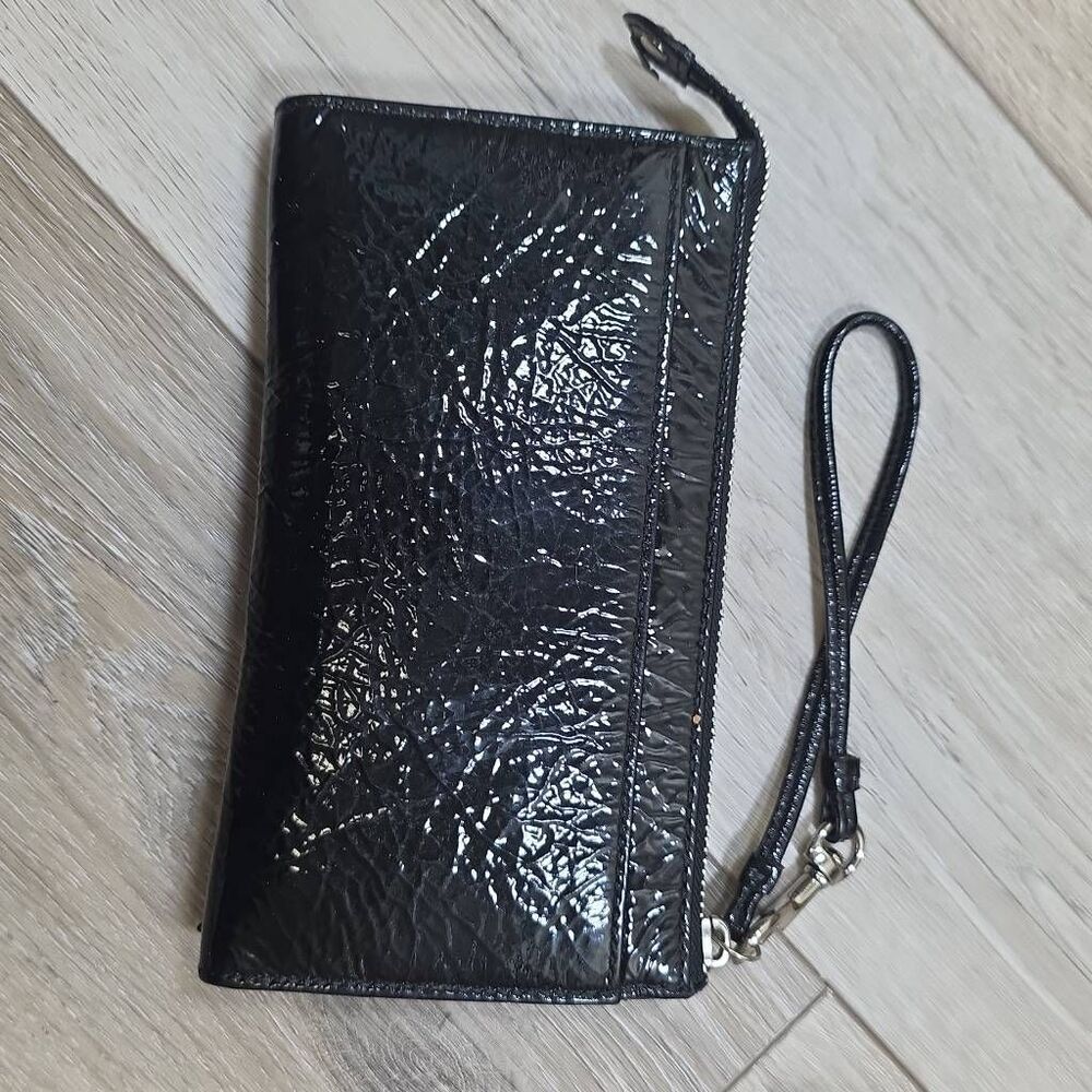 Coach Poppy Highlight Patent Leather Satchel & Wallet | Midnight Blue | Crossbod - Picture 14 of 16
